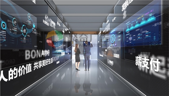 企业展厅全科技化企业文化展示设计—聚奇广告