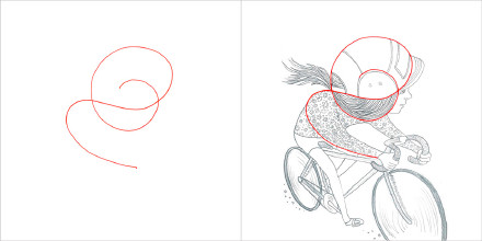 小女孩骑车的形状 小女孩骑车的形状