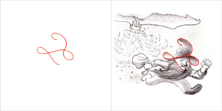 被龙追赶的帽子男人 被龙追赶的帽子男人