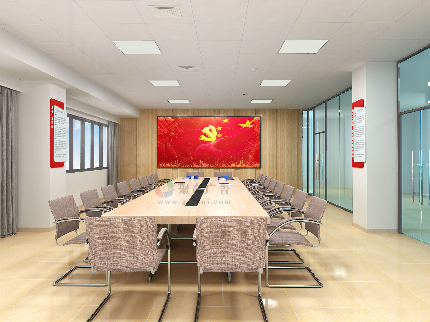 瑞东党群服务中心党员活动室设计 瑞东党群服务中心党员活动室设计