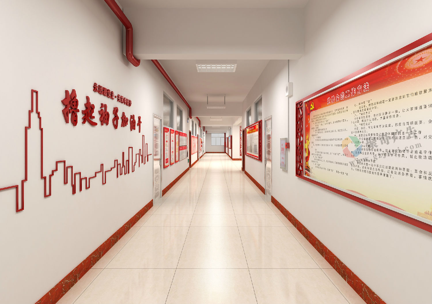 教育局党建文化长廊设计 教育局党建文化长廊设计