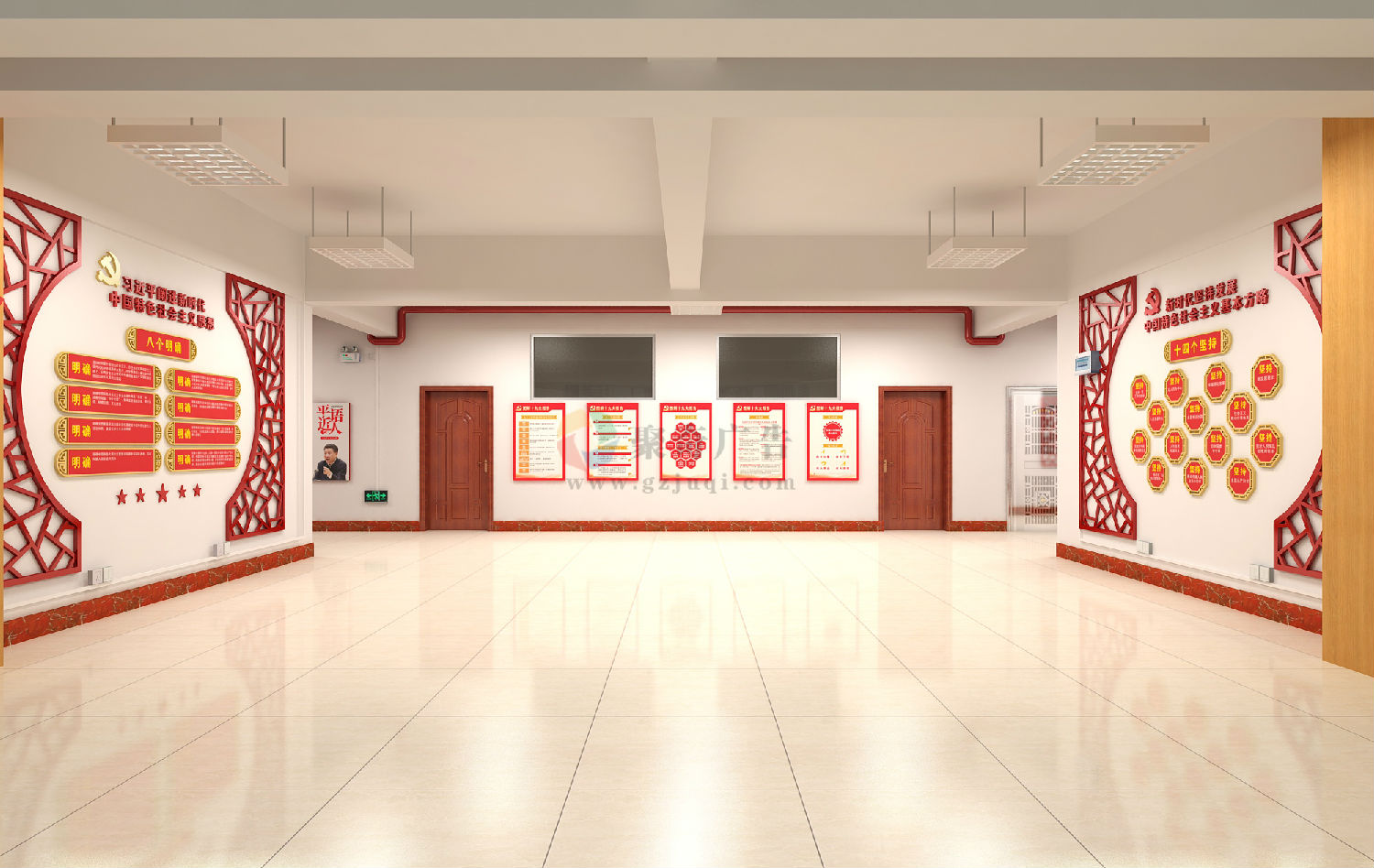 教育局党建文化长廊设计 教育局党建文化长廊设计