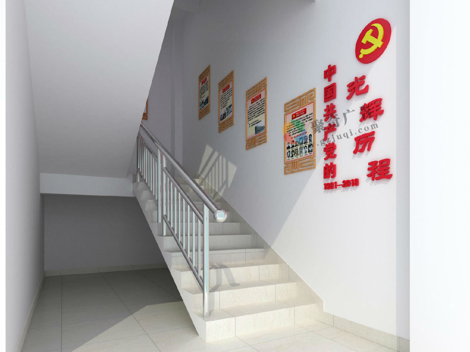 岭头村党群服务中心楼道文化设计.jpg 岭头村党群服务中心楼道文化设计.jpg